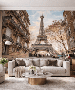 Paris Eyfel Kulesi Sokak ManzarasÄ± Duvar KaÄÄ±dÄ±