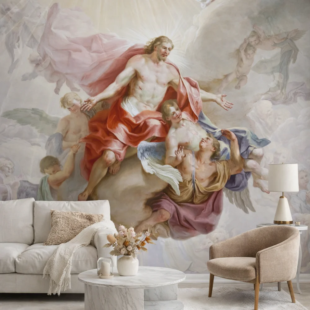 Barok Tavan Fresk Duvar Kağıdı