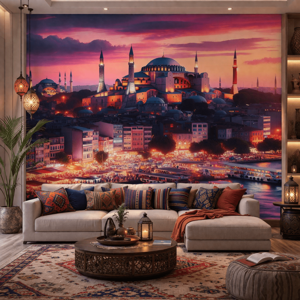 İstanbul Gün Batımı Manzaralı Duvar Kağıdı