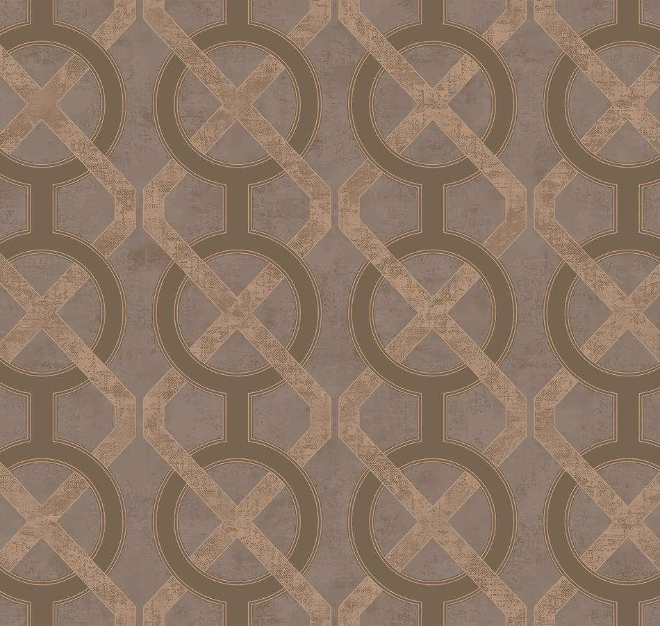 Geometrik Halkalı Art Deco Duvar Kağıdı - Görsel 2
