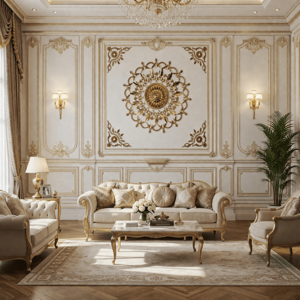 Altın Saray Motifli Klasik Duvar Kağıdı