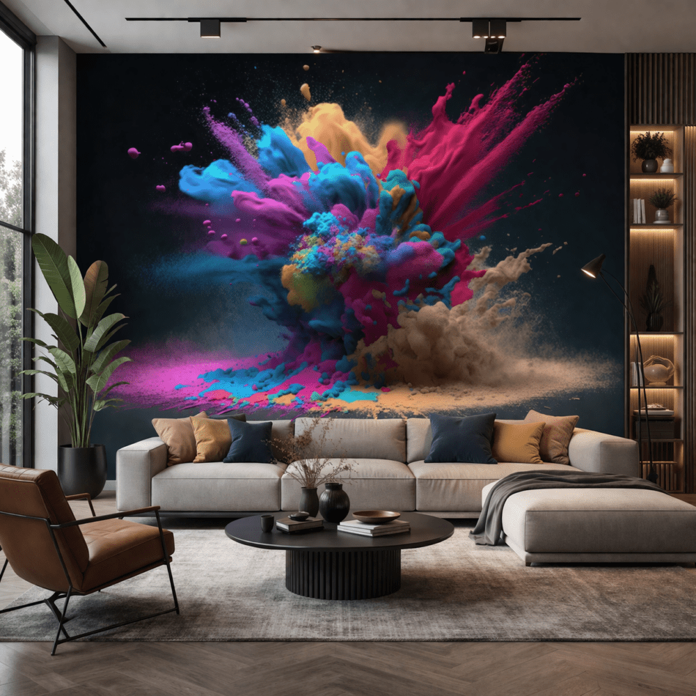 Renk Patlaması Soyut Sanat duvar kağıdı
