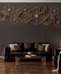 AltÄ±n Geometrik Metal 5D Kabartma Duvar KaÄÄ±dÄ±