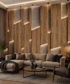 Modern AhÅap Panel 5D Kabartma Duvar KaÄÄ±dÄ±